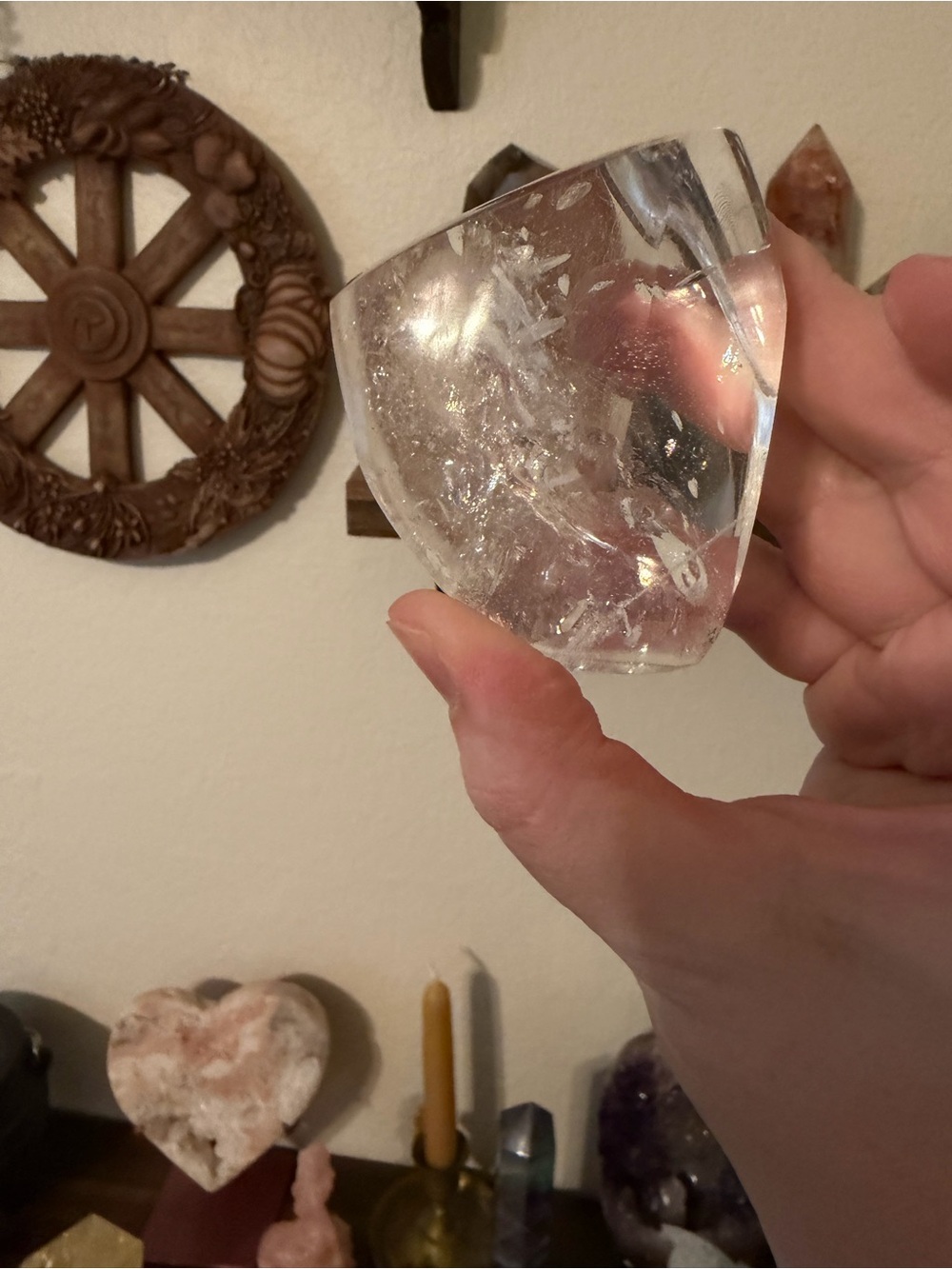 High-Clarity Clear Quartz Rainbow Freeform – 176g